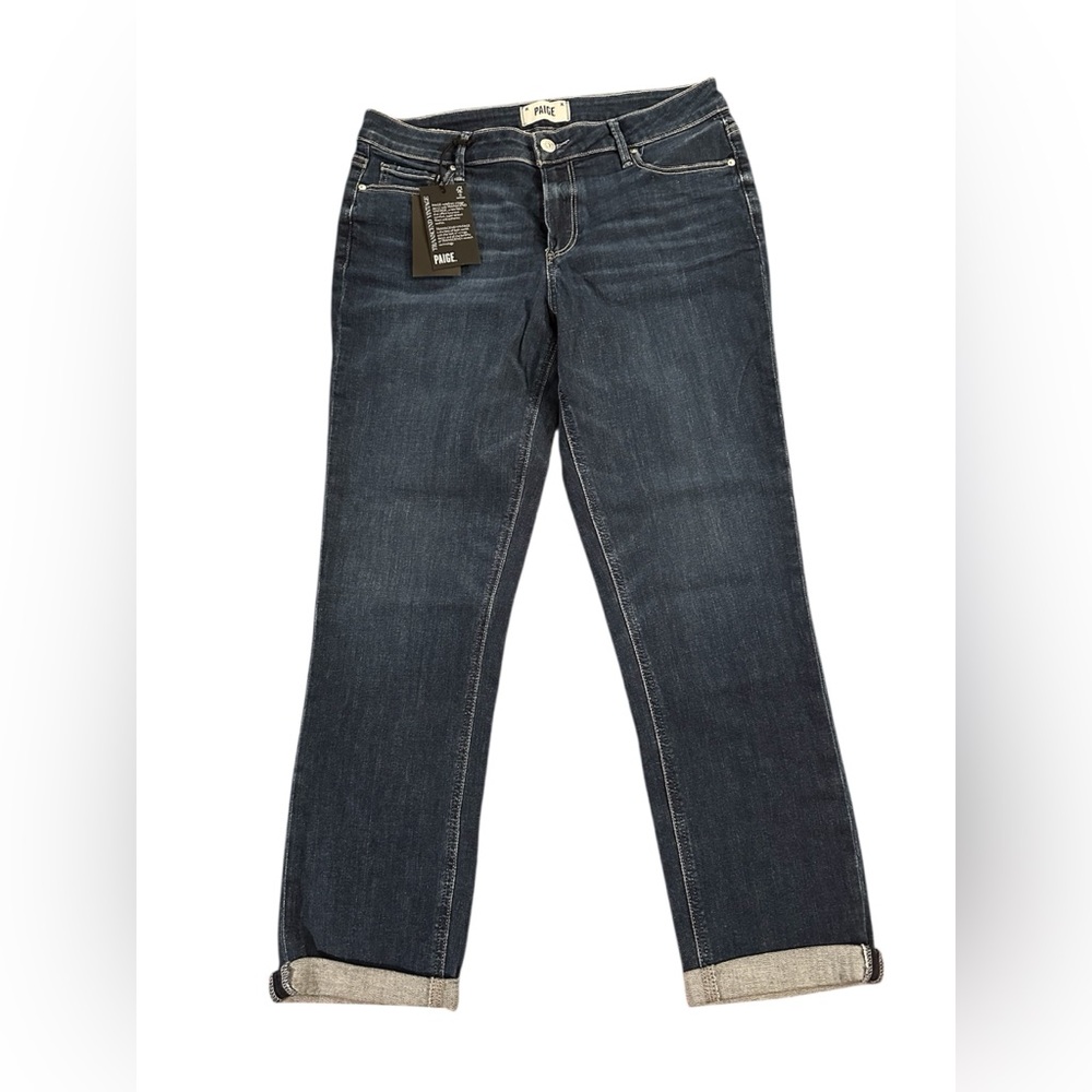 NWT PAIGE Dark Blue Brigitte Boyfriend Skinny